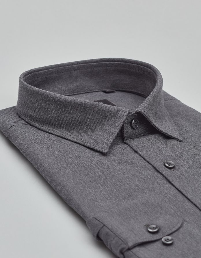 koszula flero 00619 długi rękaw grafit classic fit