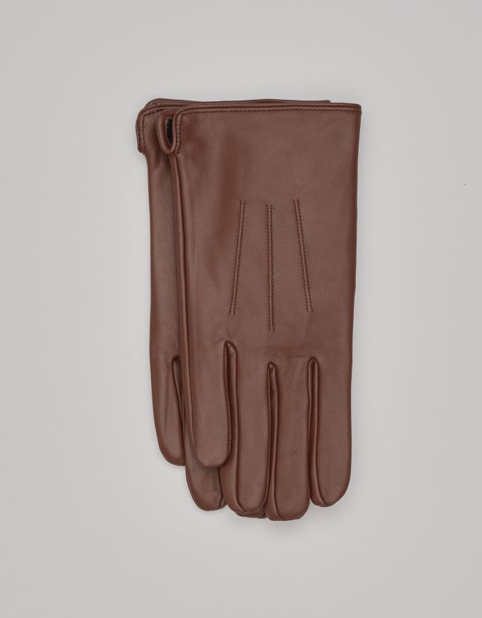 rękawiczki skórzane revello jasnobrązowe (br1)