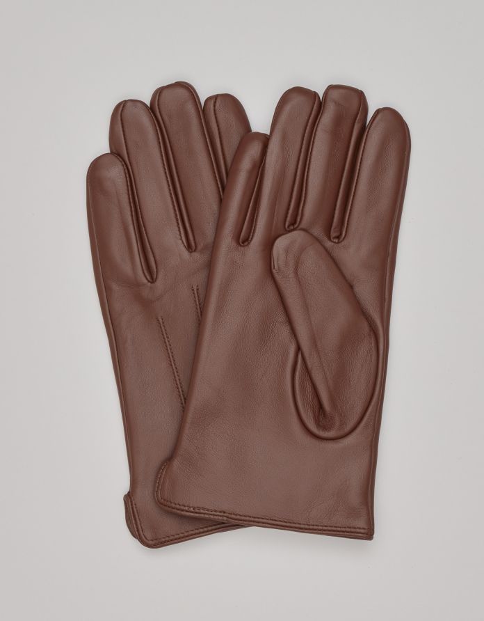 rękawiczki skórzane revello jasnobrązowe (br1)