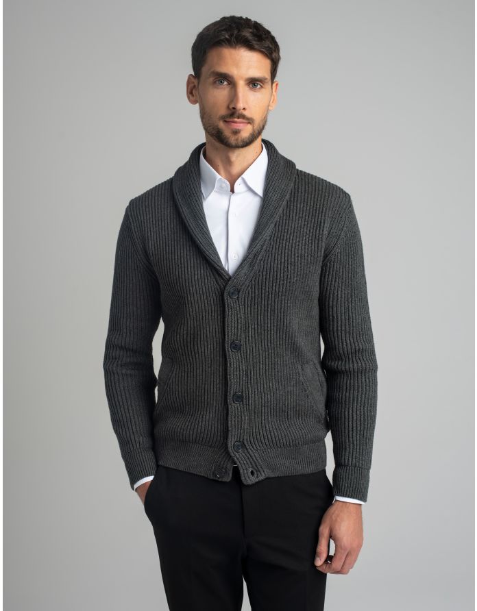 sweter kardigan magnano vn grafitowy