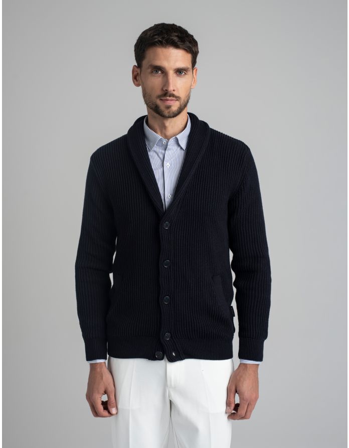 sweter kardigan magnano vn granatowy