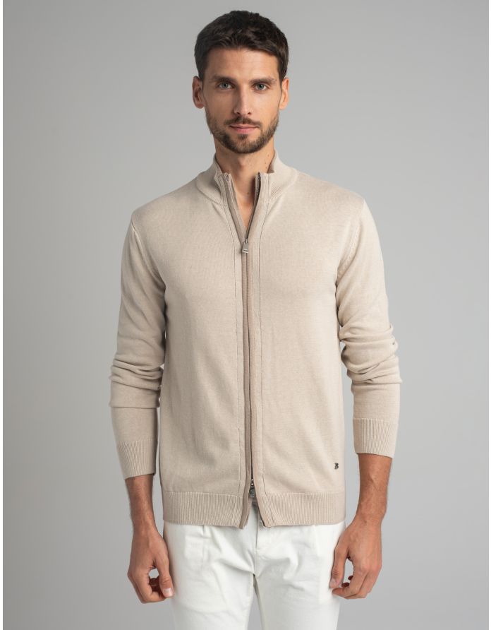 Sweter rozpinany casazza beżowy