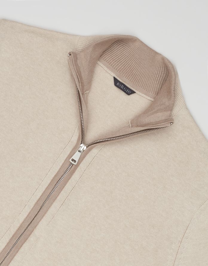 Sweter rozpinany casazza beżowy