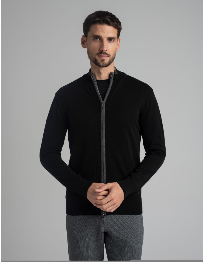 Sweter rozpinany casazza czarny