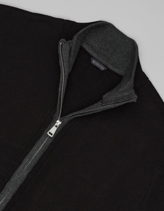 Sweter rozpinany casazza czarny