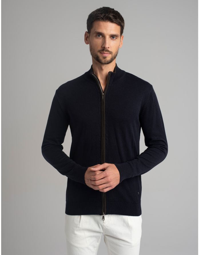 Sweter rozpinany casazza granatowy