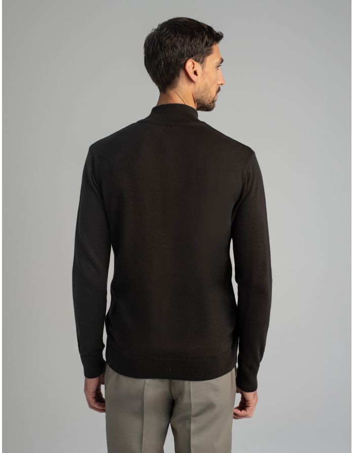 Sweter rozpinany casazza brązowy