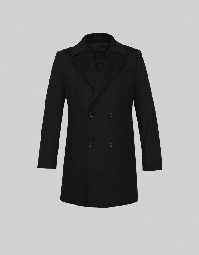 Płaszcz dwurzędowy sortino czarny
