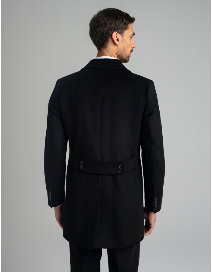 Płaszcz dwurzędowy sortino czarny