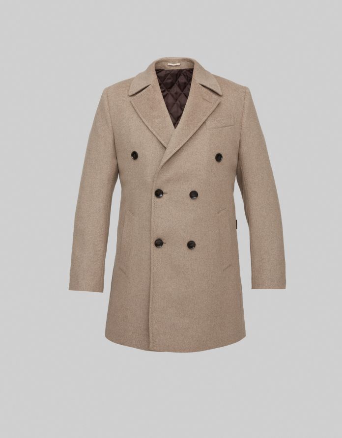 Płaszcz dwurzędowy sortino beżowy