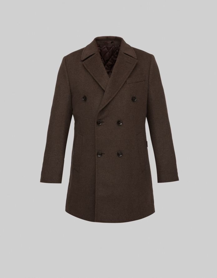 Płaszcz dwurzędowy sortino brązowy (br2)