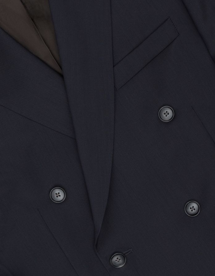 Marynarka dwurzędowa marradi II granatowy slim fit