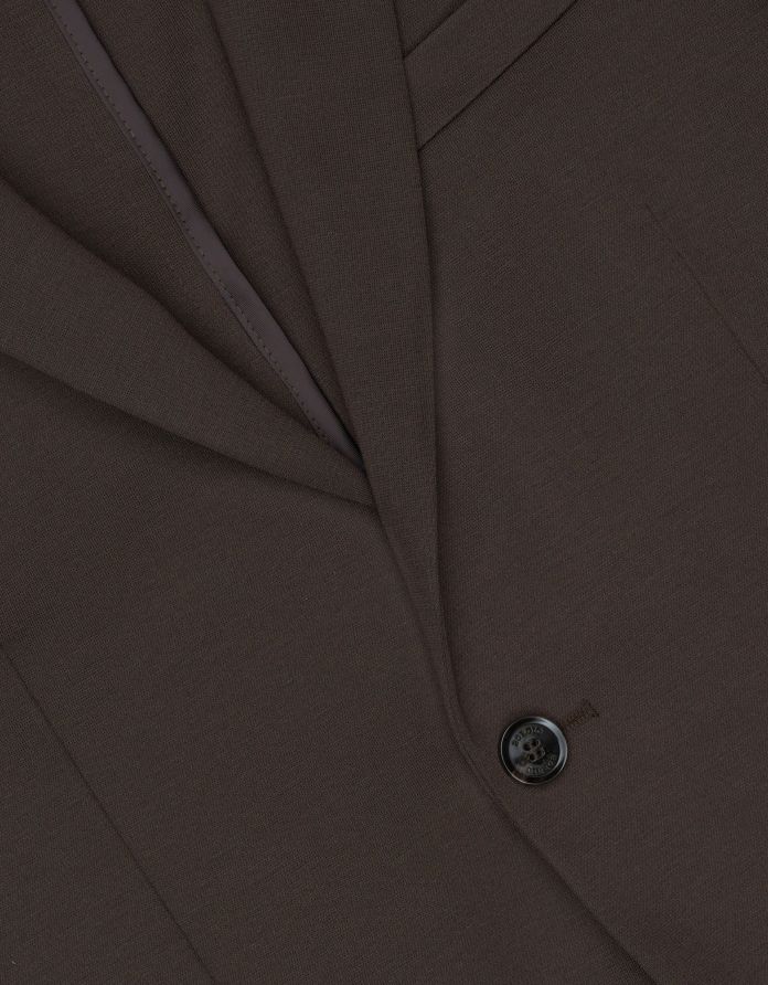 marynarka do zestawu gavello brąz slim fit