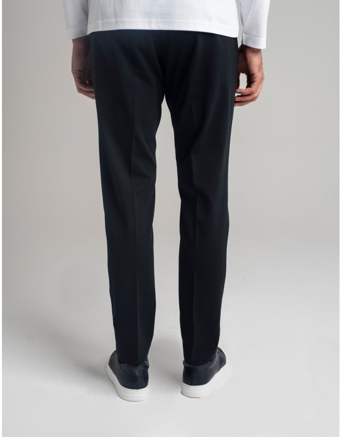 spodnie do zestawu gavello granatowy slim fit