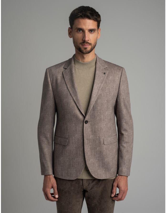 marynarka genola beżowa slim fit