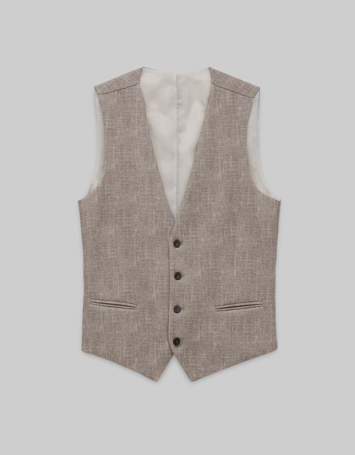 kamizelka genola beżowa slim fit