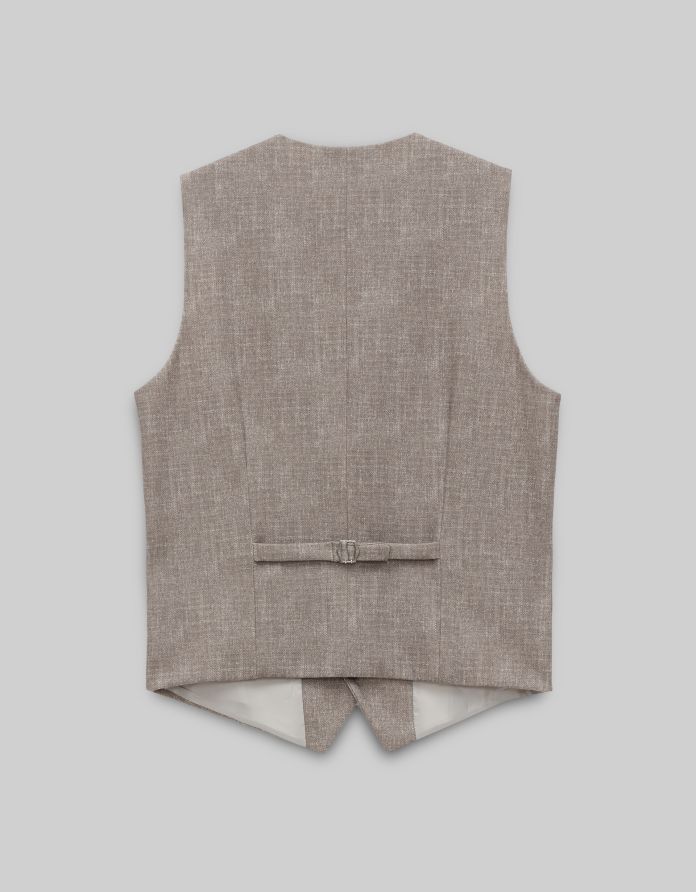 kamizelka genola beżowa slim fit