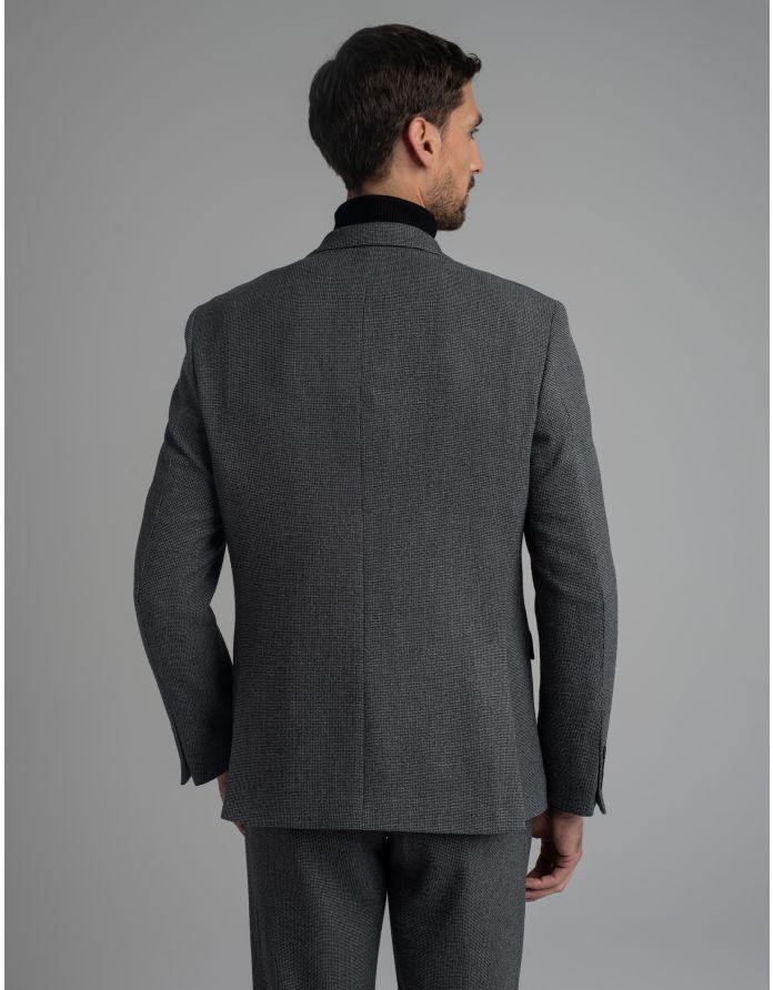 marynarka do zestawu porcari szary slim fit