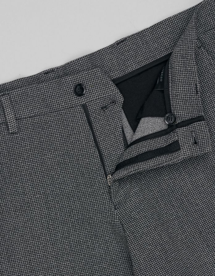 spodnie do zestawu porcari szary slim fit