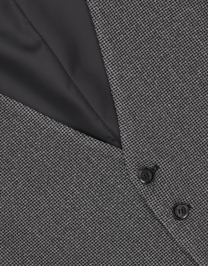 kamizelka do zestawu porcari szary slim fit