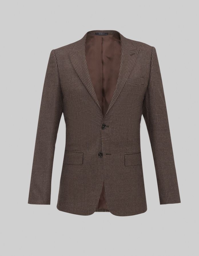 marynarka cortina brąz slim fit