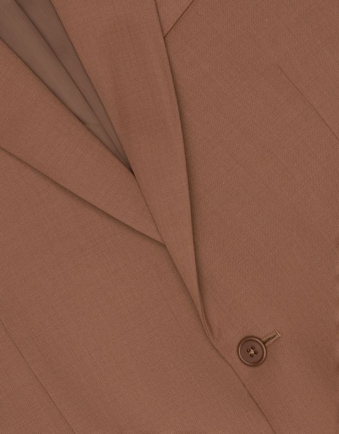 marynarka do zestawu monticiano brąz slim fit