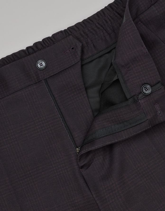 spodnie do zestawu gozzano bordowe slim fit