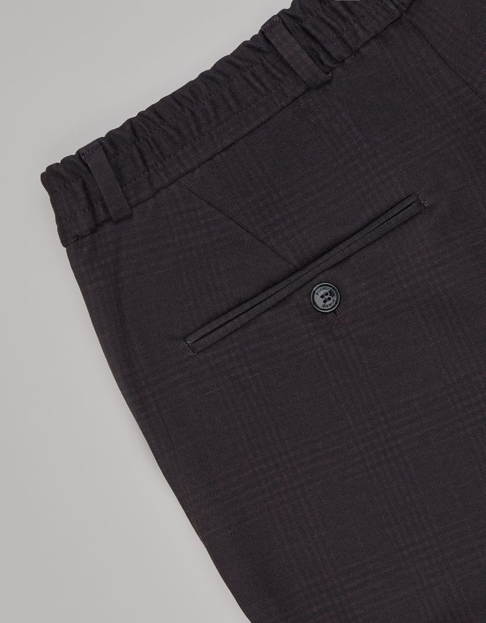 spodnie do zestawu gozzano bordowe slim fit