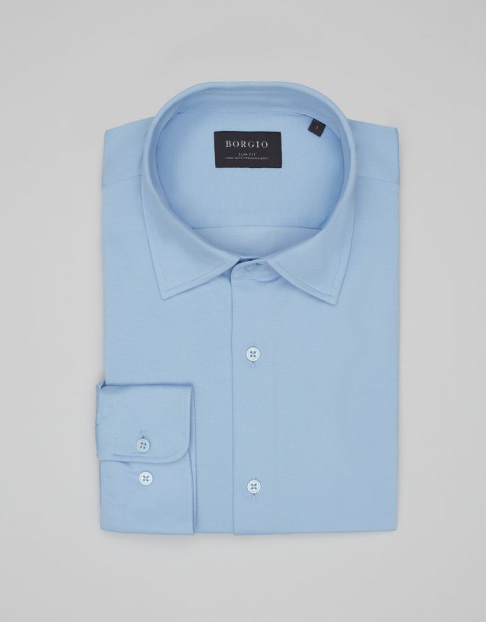 koszula moncalvo 00637 długi rękaw błękit slim fit