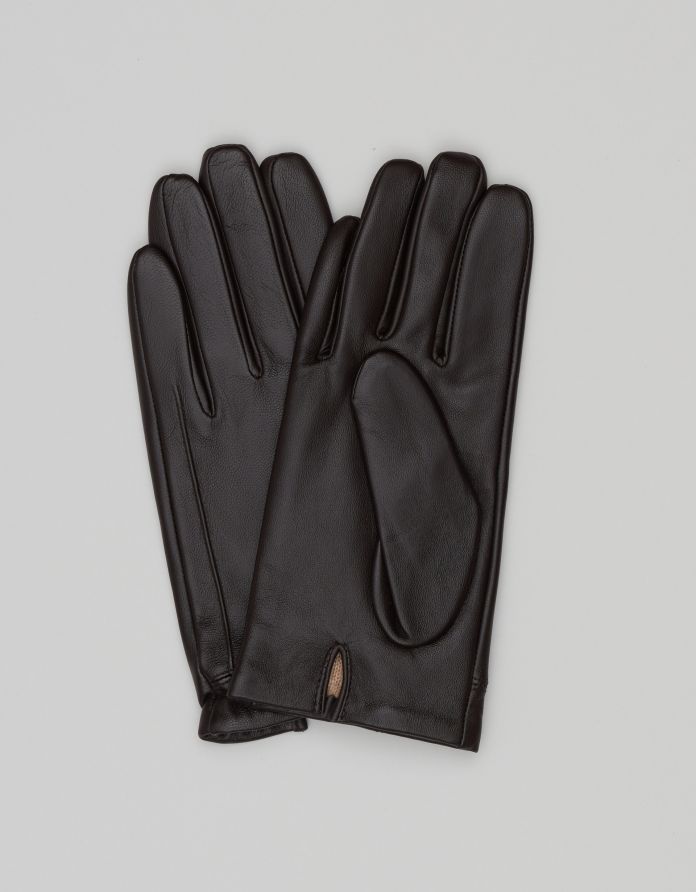 rękawiczki skórzane nichelino brązowe