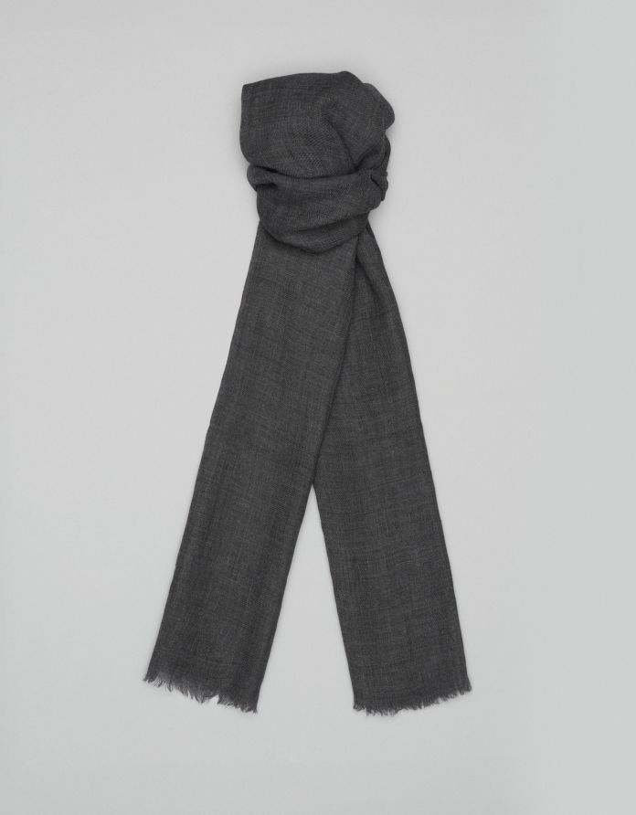 szalik wełniany lanadi 02 szary