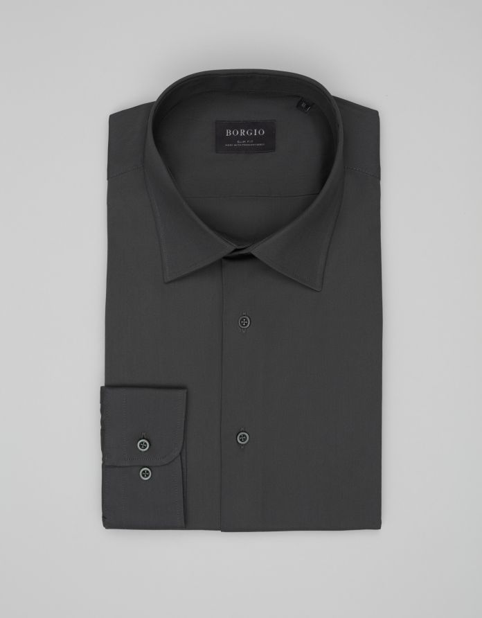 koszula mortara 00646 długi rękaw zielony slim fit