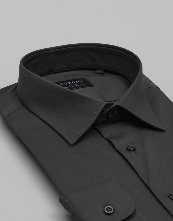 koszula mortara 00646 długi rękaw zielony slim fit