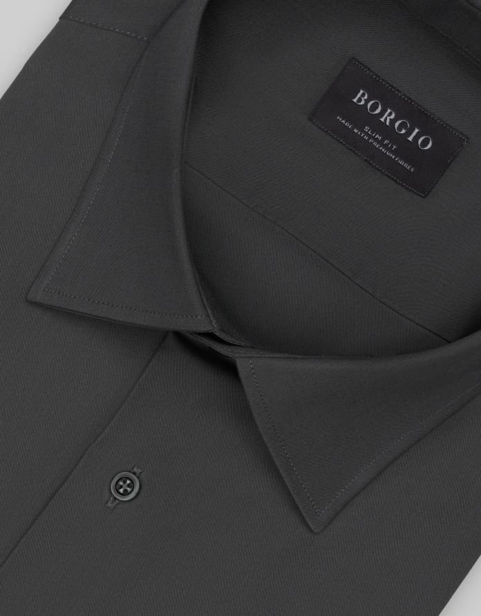 koszula mortara 00646 długi rękaw zielony slim fit