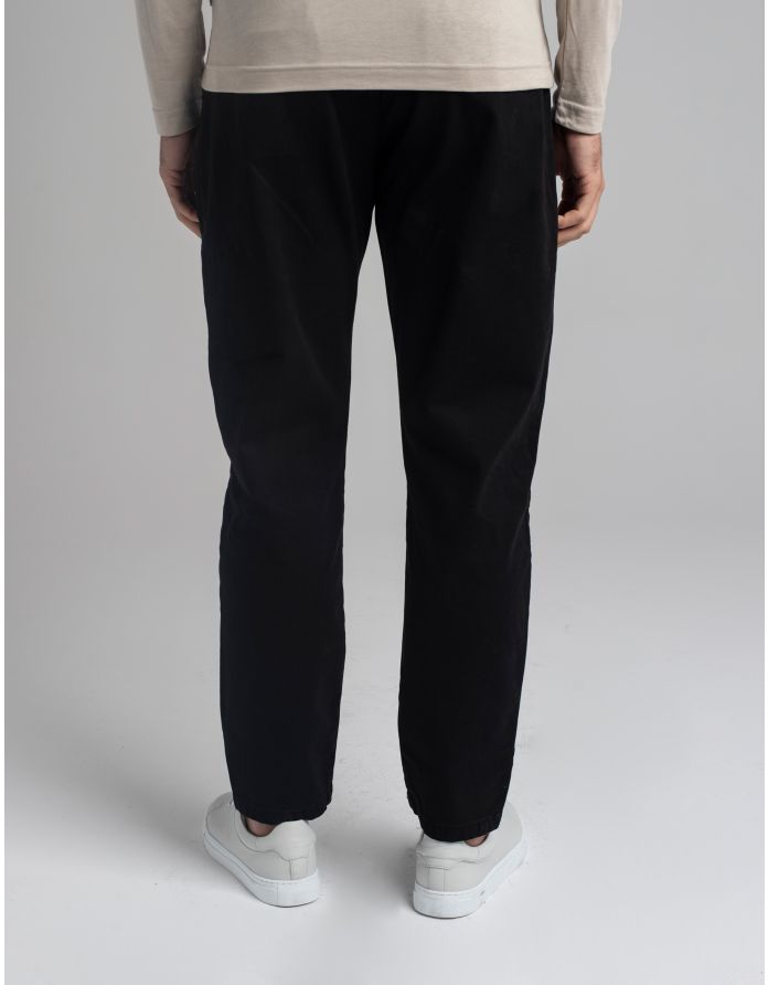 spodnie casual montieri czarne comfort fit