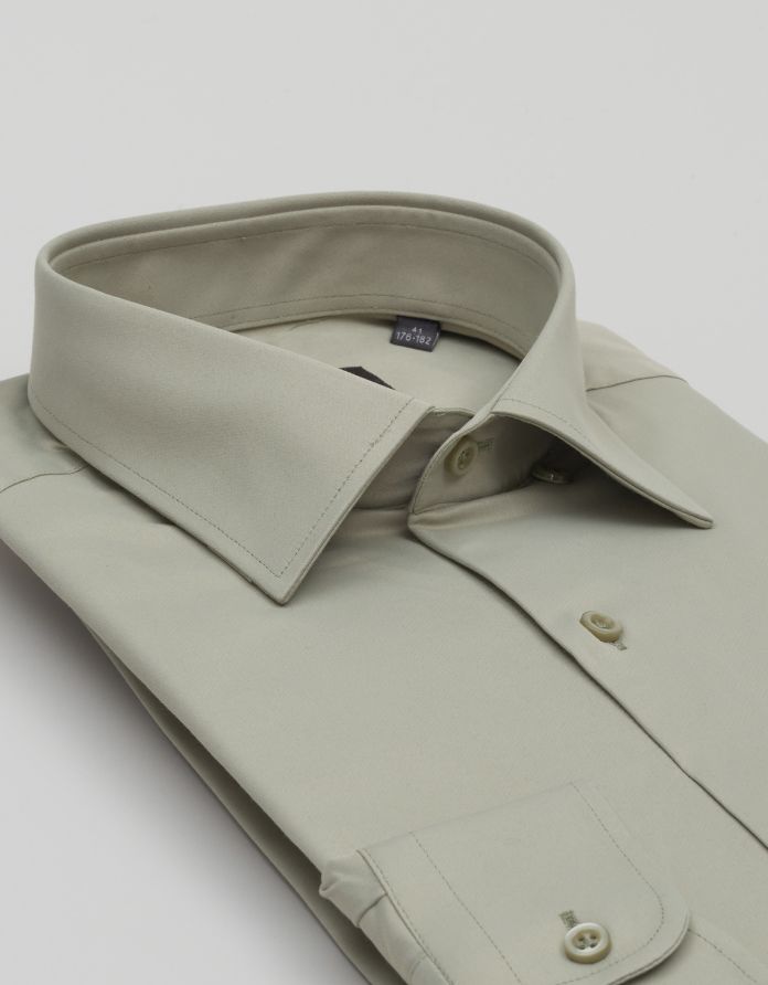 koszula lumia 00647 długi rękaw zielona slim fit