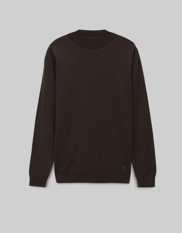 sweter gładki grotte mt brązowy (br2)