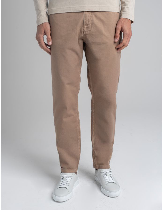 spodnie casual jeans gagliato beżowe classic fit