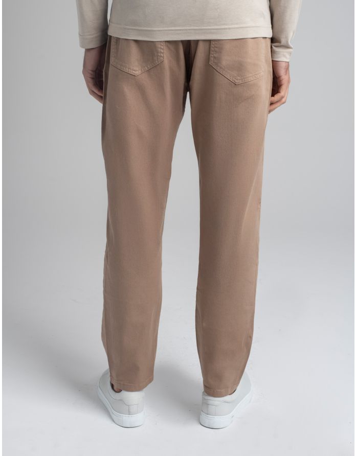 spodnie casual jeans gagliato beżowe classic fit