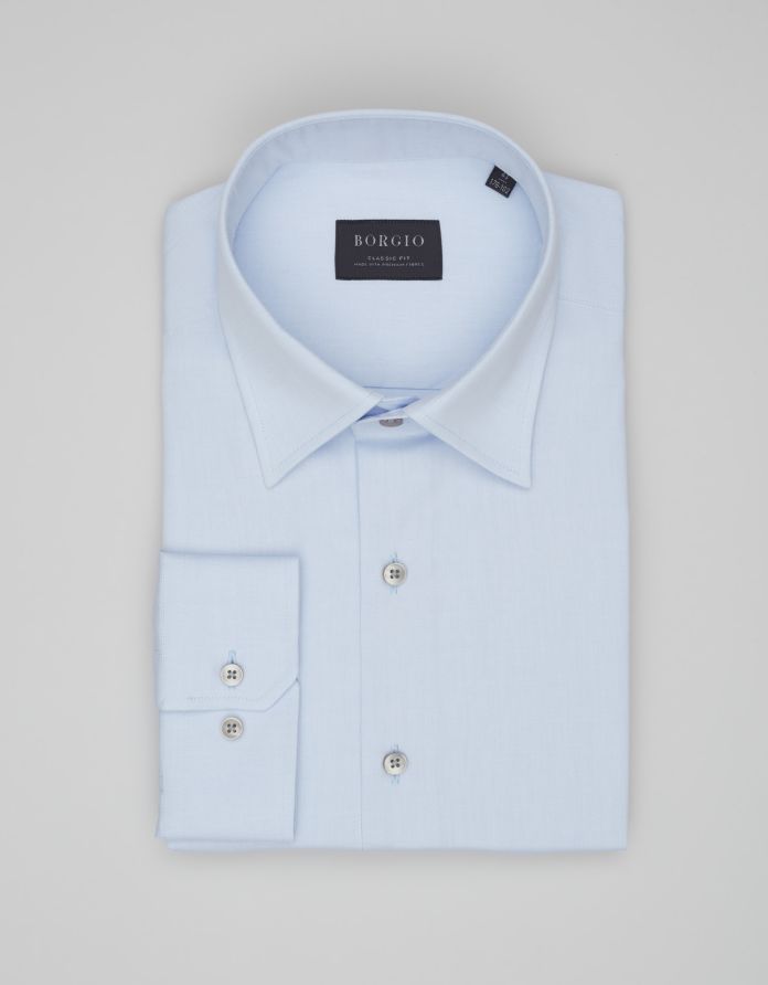 koszula vallerona 00651 długi rękaw błękit classic fit