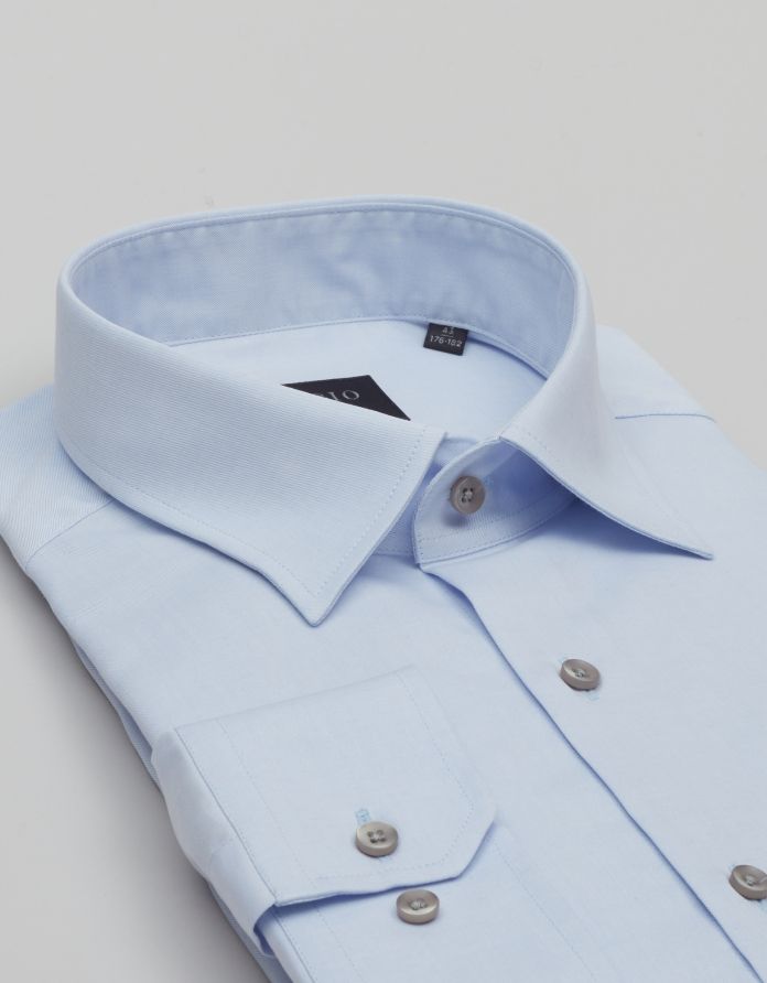 koszula vallerona 00651 długi rękaw błękit classic fit