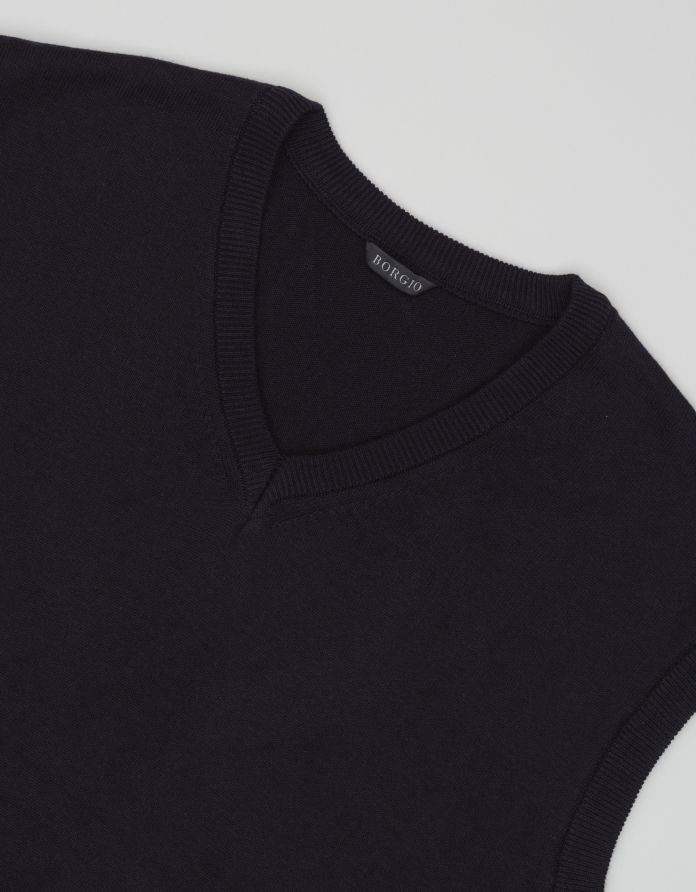 sweter kamizelka besenzone vn granatowy