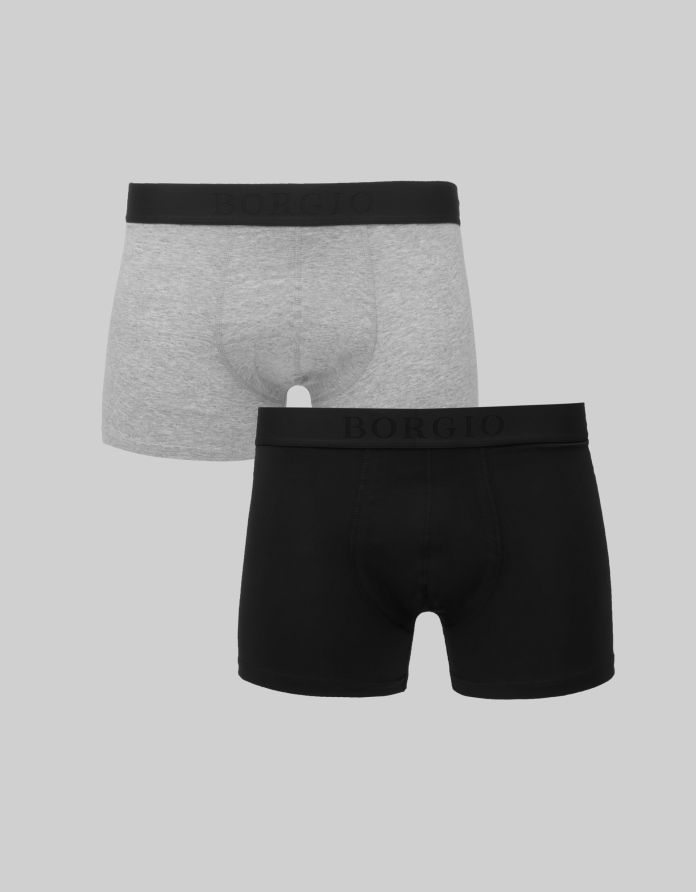 bokserki 2-pack stretch cotton czarne i szare