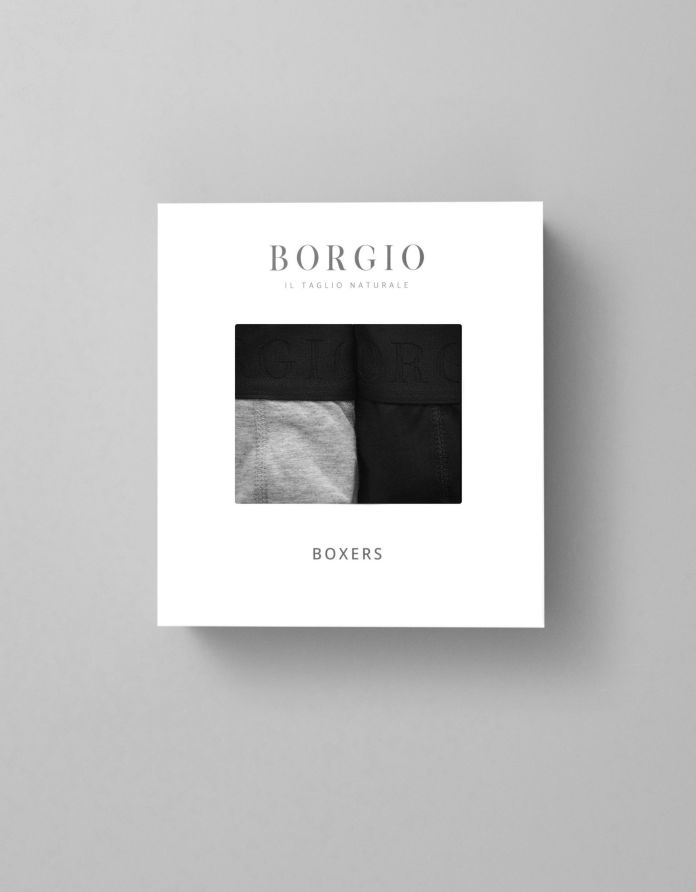 bokserki 2-pack stretch cotton czarne i szare