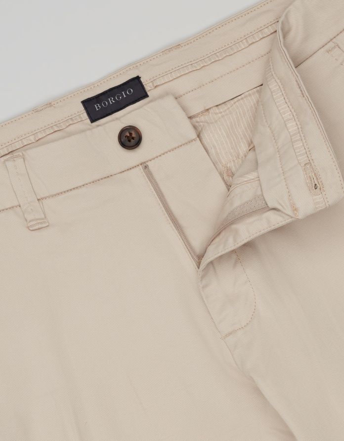 spodnie męskie casual tavoleto beżowe slim fit