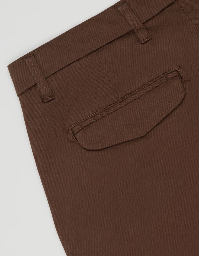 spodnie męskie casual tavoleto brązowe slim fit