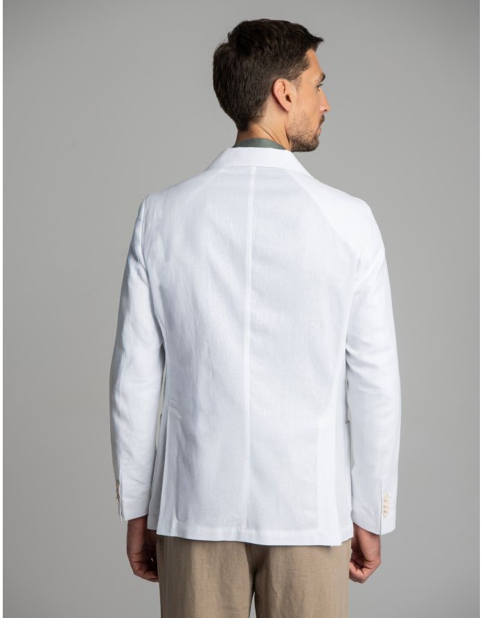marynarka lniana linarolo II ecru slim fit