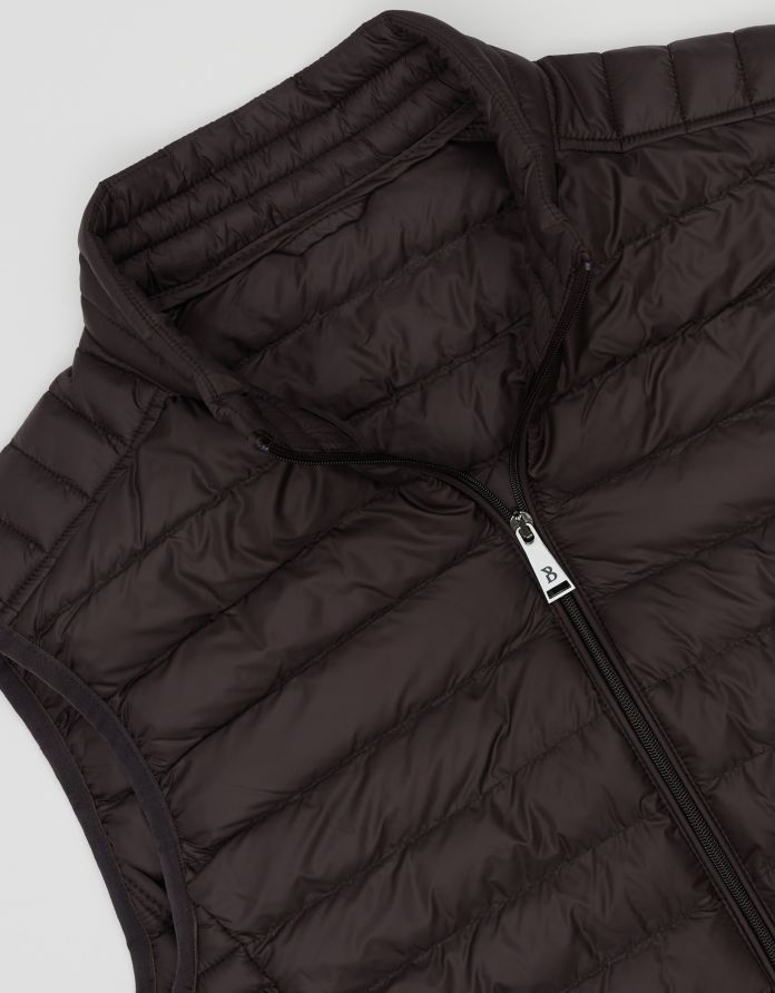 kamizelka pikowana vestone classic fit brązowa