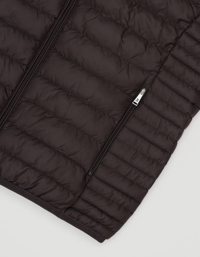 kamizelka pikowana vestone classic fit brązowa