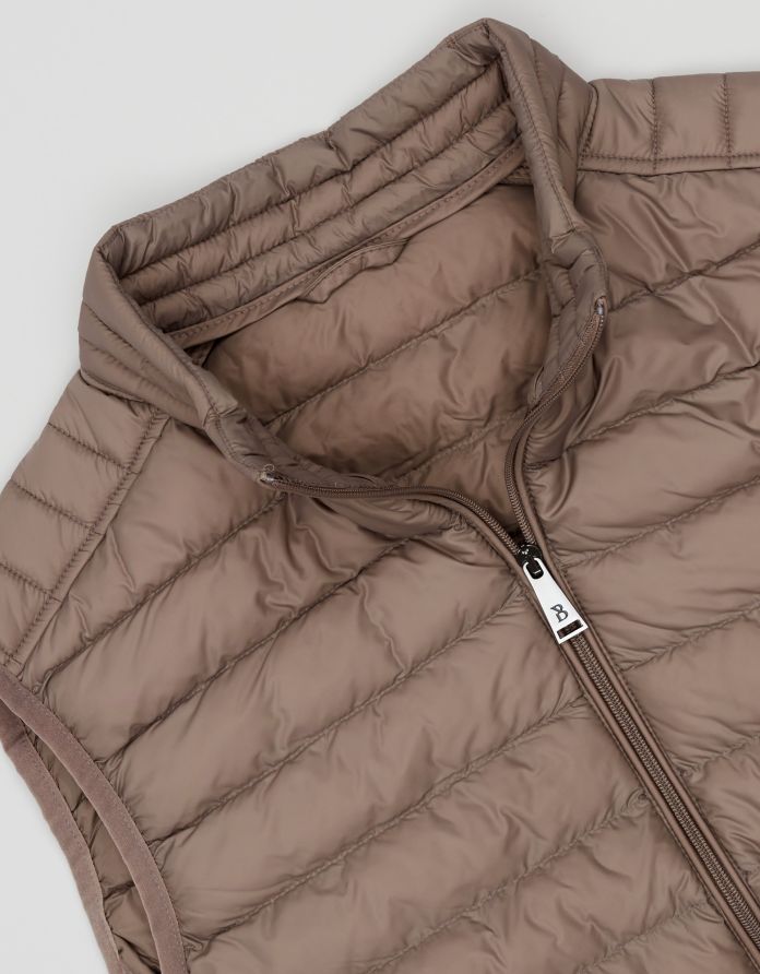 kamizelka pikowana vestone classic fit beżowa